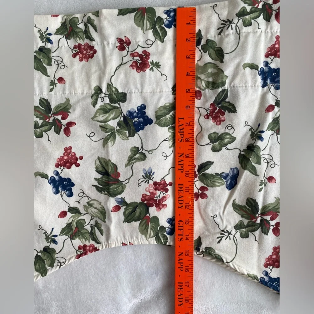 Vintage Waverly Orchard Trail Set Of 2 Curtains Valances Scalloped Cottage‎ Core